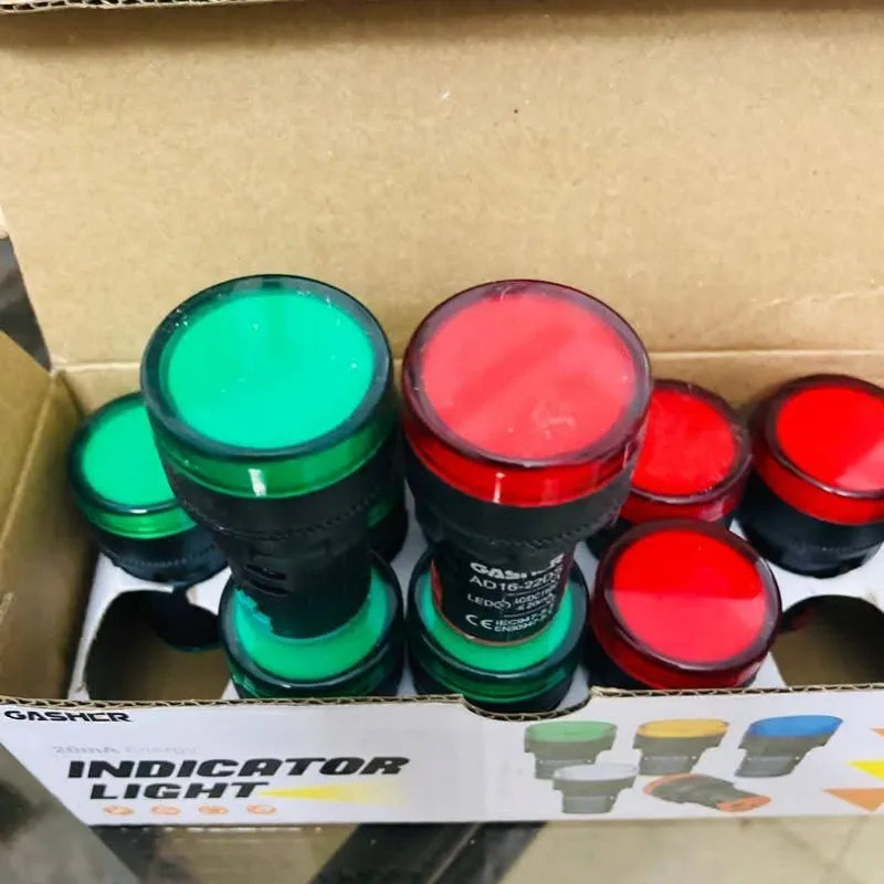 Indicadores led pilotos (Verde/ Rojo)