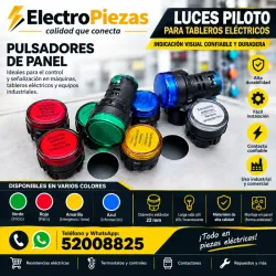 Indicadores led pilotos (Verde/ Rojo)