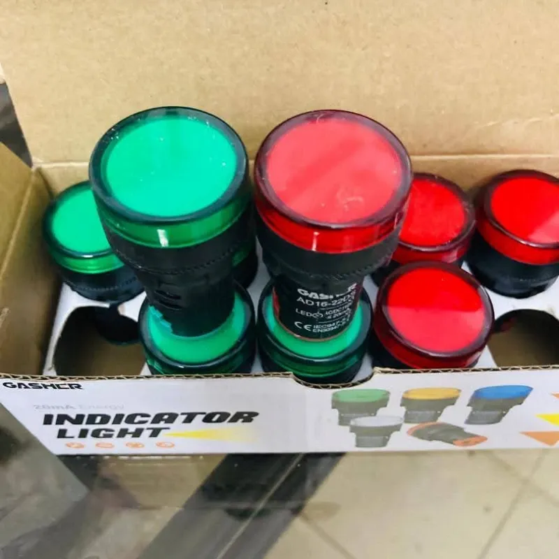 Indicadores led pilotos (Verde/ Rojo)