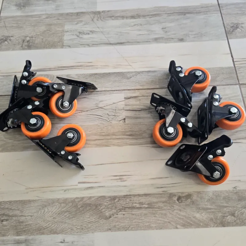 Ruedas giratorias 2 pulgadas (color naranja)