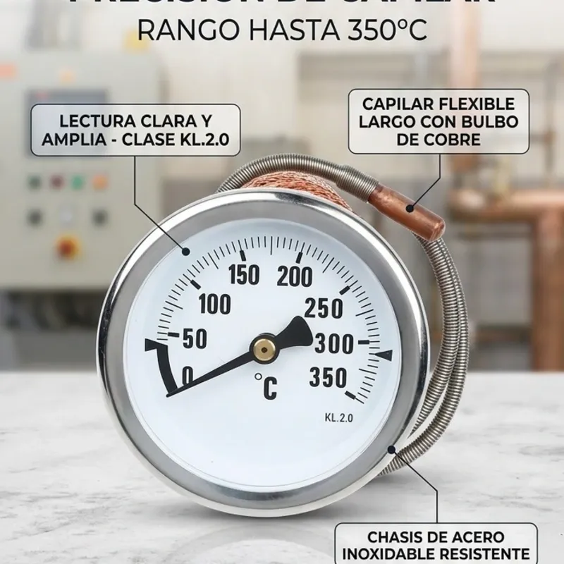 Termómetro Analógico de Capilar 0 350⁰