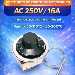 Termostato mecánico 30⁰-110⁰/ 50⁰-300⁰ (capilar o bimetálico)