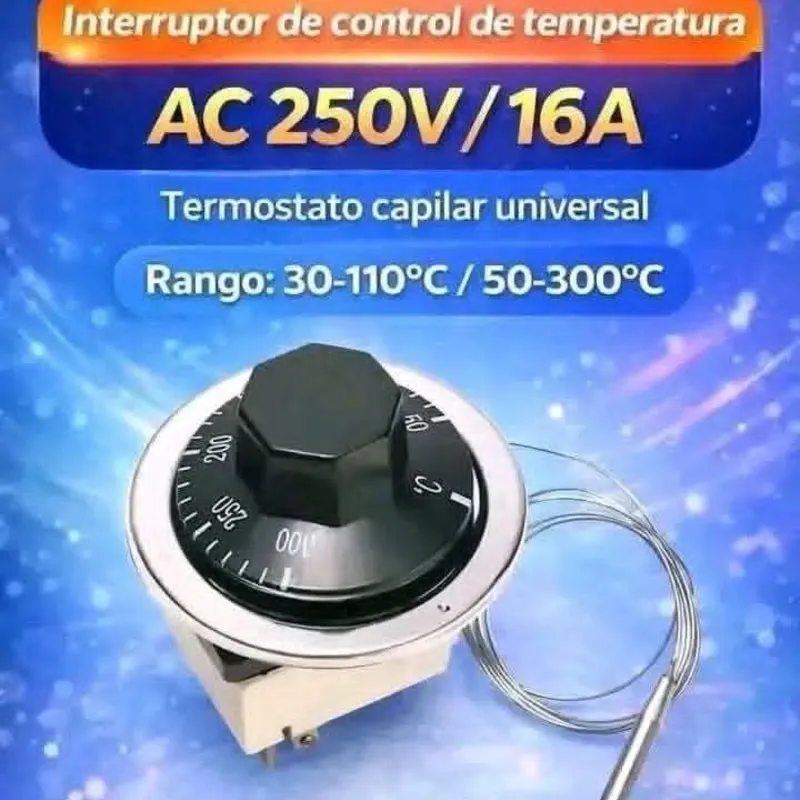Termostato mecánico 30⁰-110⁰/ 50⁰-300⁰ (capilar o bimetálico)