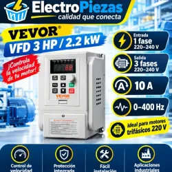 Variador de Frecuencia VFD 2.2KW 3HP 10A