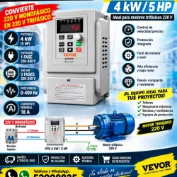 Variador de Frecuencia VFD 4KW 5HP 18A
