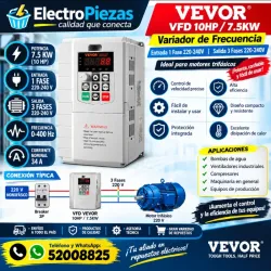 Variador de Frecuencia VFD 7.5KW 10HP 35A