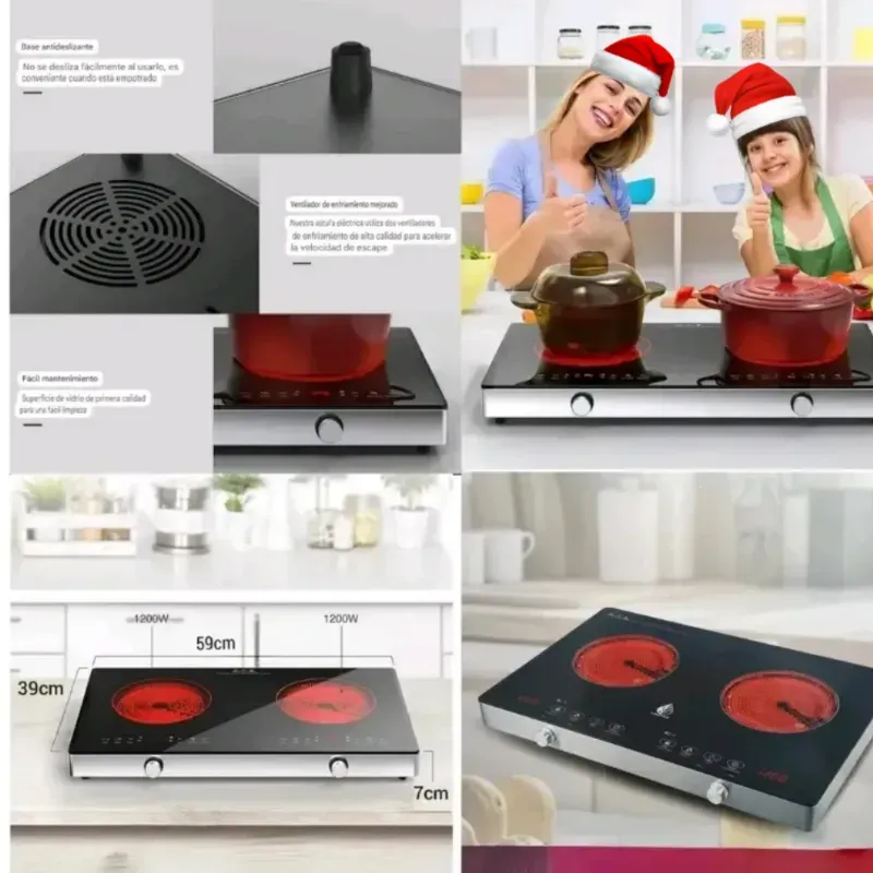 🎅🎄COCINA INFRARROJO LEMAX DOBLE🎄🎅