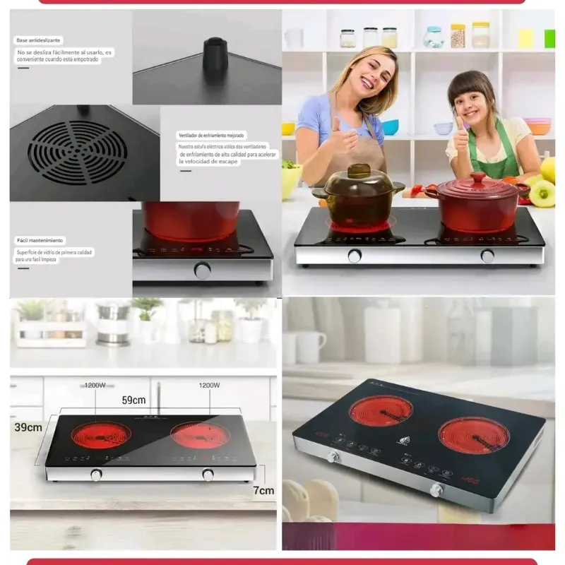 COCINA INFRARROJO LEMAX DOBLE