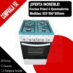 COCINA FRISOL CON HORNO 4 HORNILLAS