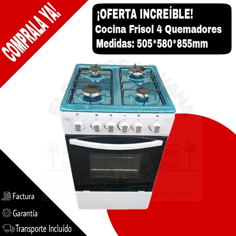 COCINA FRISOL CON HORNO 4 HORNILLAS