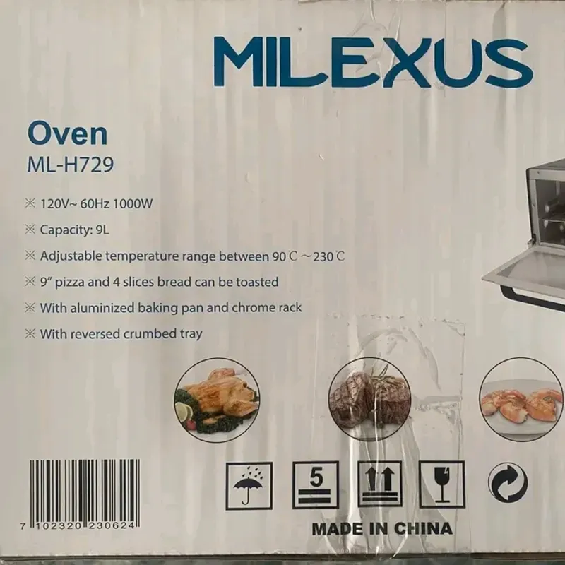 HORNO ELÉCTRICO MILEXUS 9L 