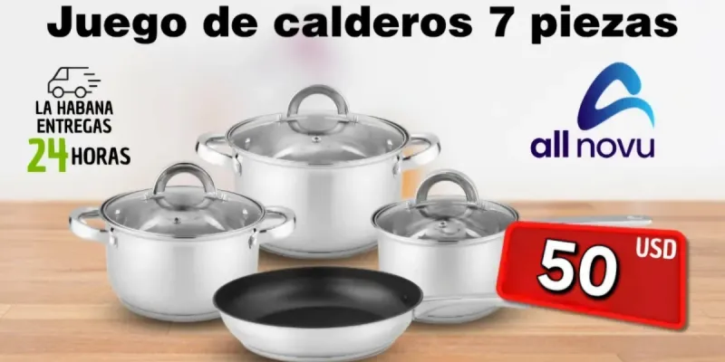 JUEGO DE CALDEROS ALLNOVU (7 Piezas)