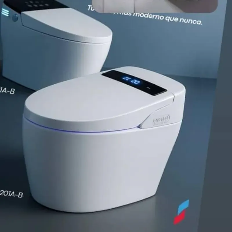 JUEGO DE TAZA INTELIGENTE CON LAVAMANOS Y ESPEJO CON MUEBLES DE ALUMINIO