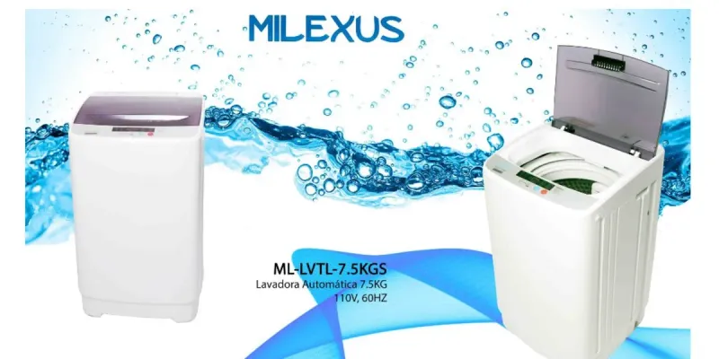 LAVADORA AUTOMÁTICA MILEXUS 7.5 KG 