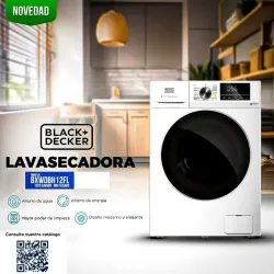 LAVADORA SECADORA AL VAPOR 2EN1 BLACK DECKER 12KG