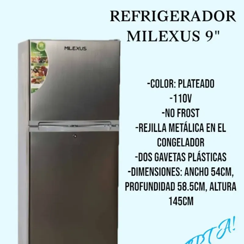 REFRIGERADOR MILEXUS 9 PIES