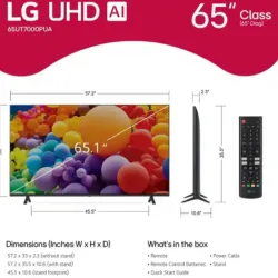 SMART TV LG UHD 4K 65" SERIE UT70 (2024)