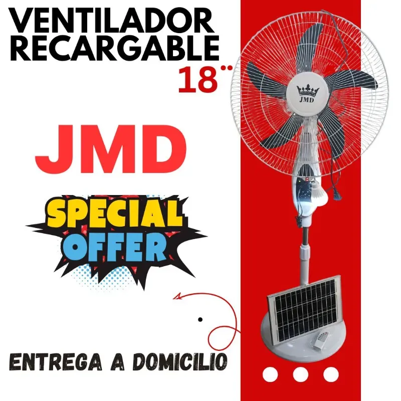 VENTILADOR RECARGABLE JMD 18"