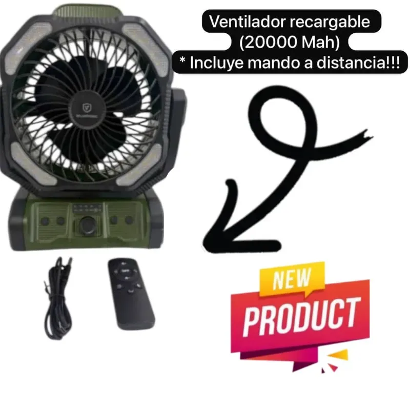 VENTILADOR RECARGABLE VALDATRONIC 20000mAh