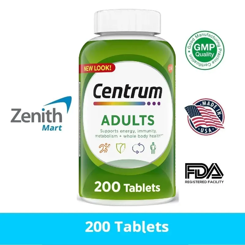 Centrum® Adults – Multivitamínico Completo para Adultos (200 Tabletas)