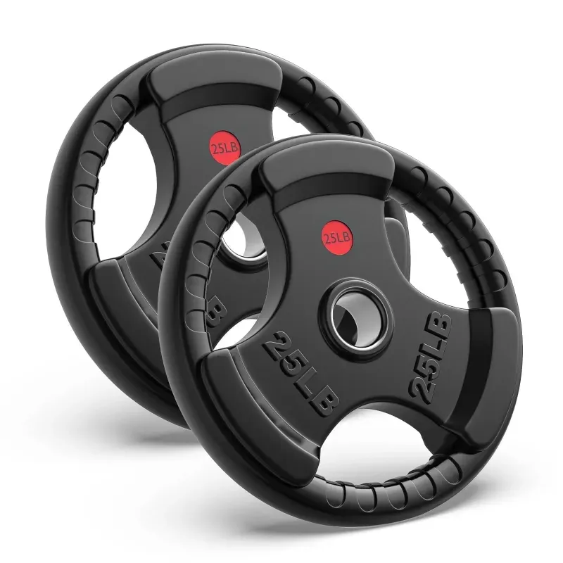 Disco Olímpico Engomado con agarre – Orificio 2" | 10 - 25 lb