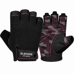 Guantillas ELEFANS WGA-T2H Antideslizantes, Acolchadas y Transpirables para Gym, Pesas, Cross Training y Fitness