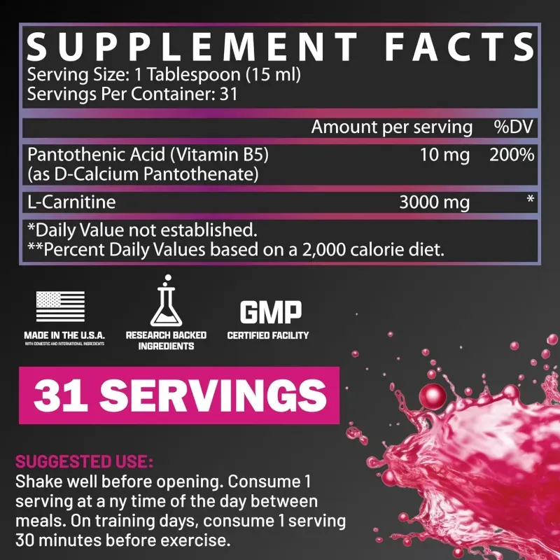 L-Carnitine 3000 Liquid – Carnitina Líquida Concentrada