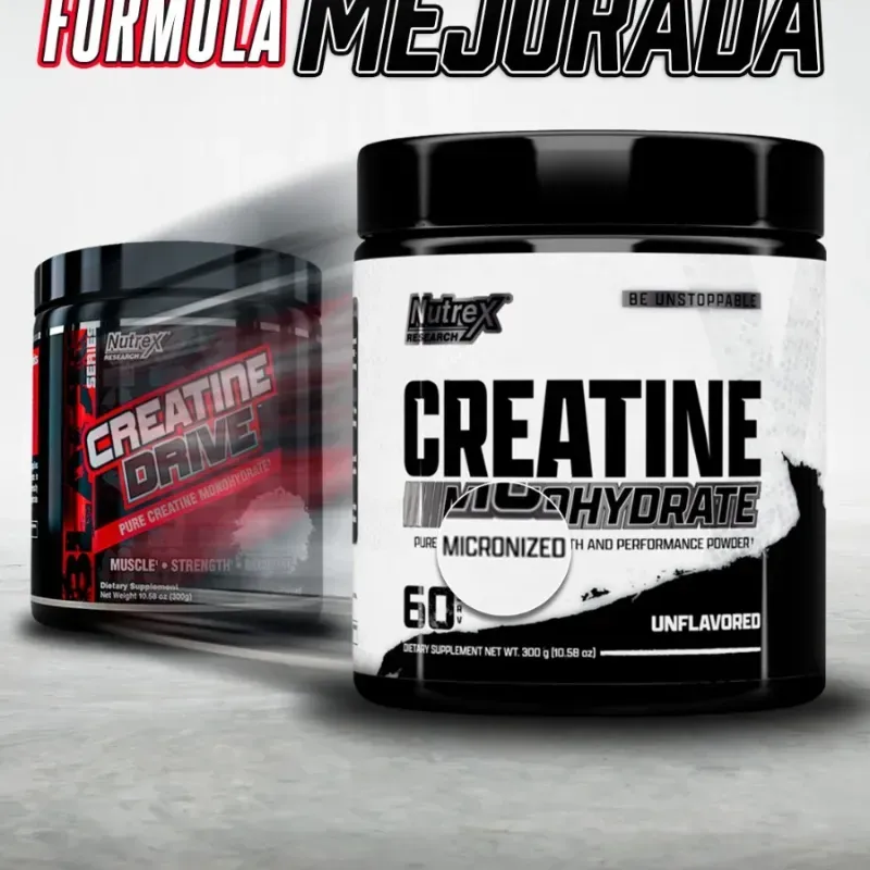 Nutrex Creatine Monohydrate Micronized 300 g – 60 Servicios (Unflavored)
