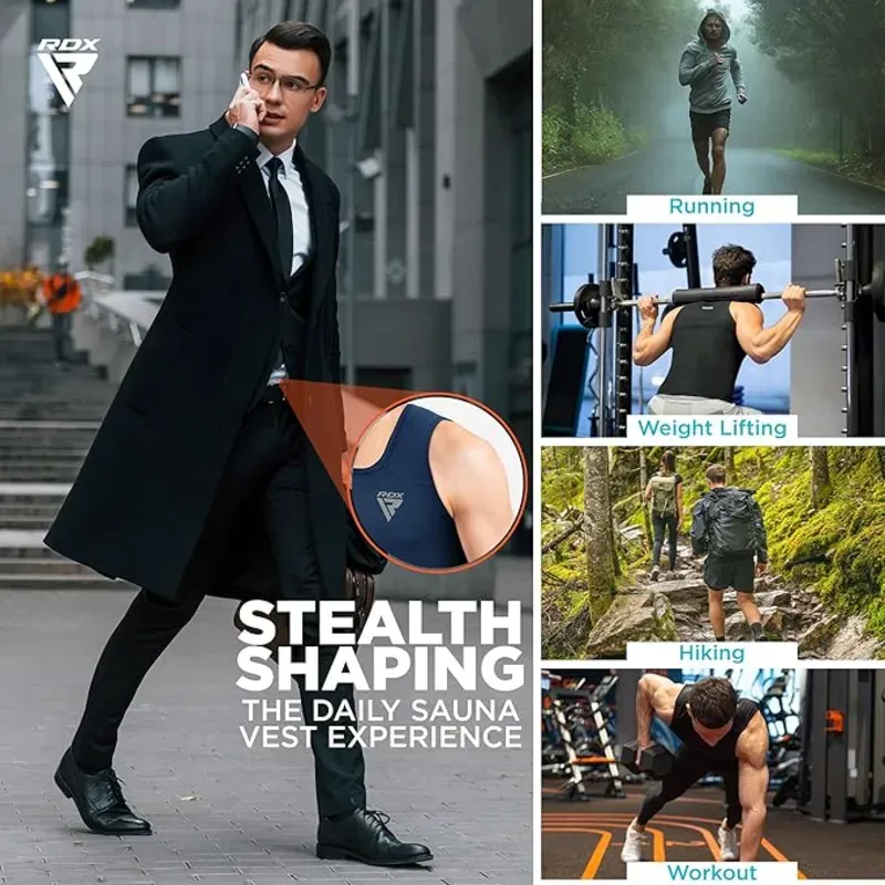 RDX® Chaleco Sauna hombres – Chaleco Térmico para Sudoración y Definición