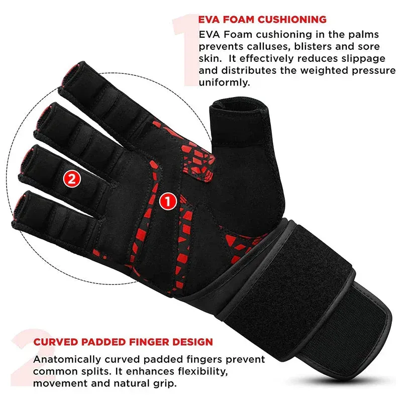 RDX L7 – Guantillas de Gimnasio de Cuero para Levantamiento de Pesas