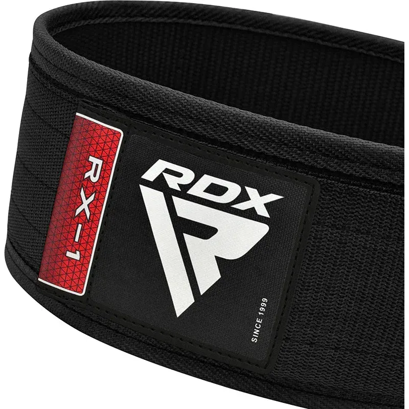 RDX RX1 – Cinturón de Levantamiento de Pesas con Hebilla y Velcro | Soporte Profesional