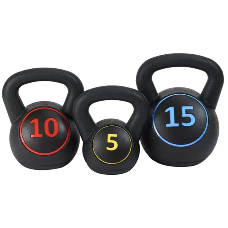 Set de Pesas Rusas (Kettlebells) 30 LB — 5LB + 10LB + 15LB