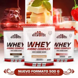 VitoBest Whey Amino Complex 500 g – Chocolate / Chocolate Blanco / Fresa Nata
