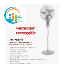 Ventilador recargable con pedestal 