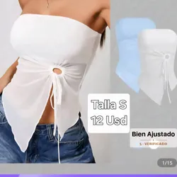 Blusa Blanca  y blusa Azul con pico