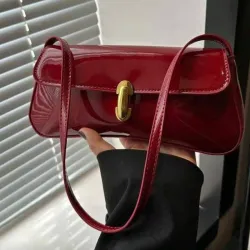 Cartera rojo vino Estilo Vinil