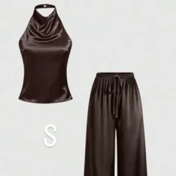 Conjunto de Satín color Marrón