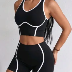 Juego Deplrtivo Negro Licra corta