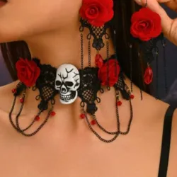 Set de collar y aretes caravela y rosaa