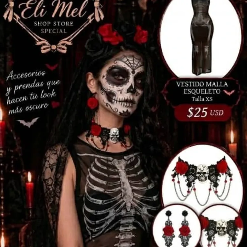 Tiara de Flores con Velo (Catrina)