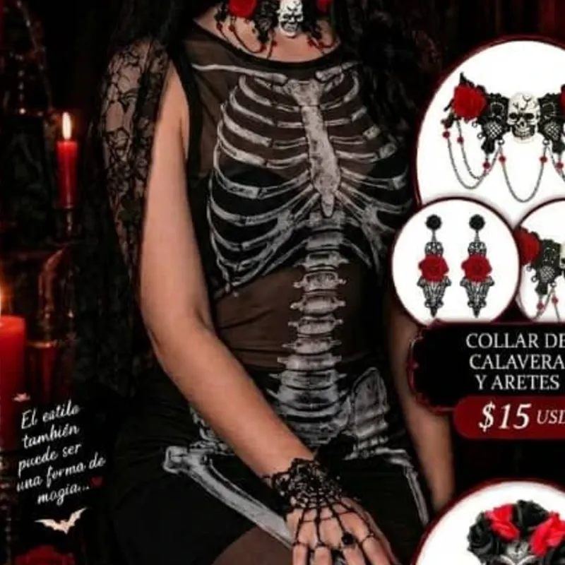 Vestido ajustado al cuerpo diseño de esqueleto