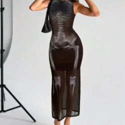 Vestido ajustado al cuerpo diseño de esqueleto