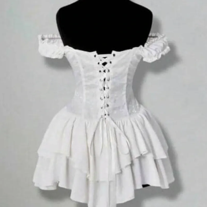 Vestido Blanco Estilo Gótico Romático color blanco