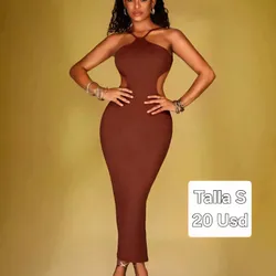 Vestido Carmelita casual con amarre en cuello y espalda