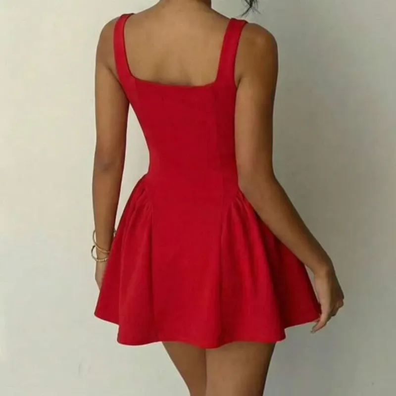 Vestido Rojo corte princesa