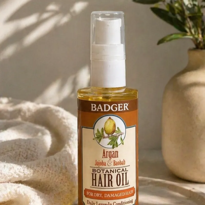 Aceite Capilar Nutritivo Argan, Jojoba & Baobab Badger – 59 ml