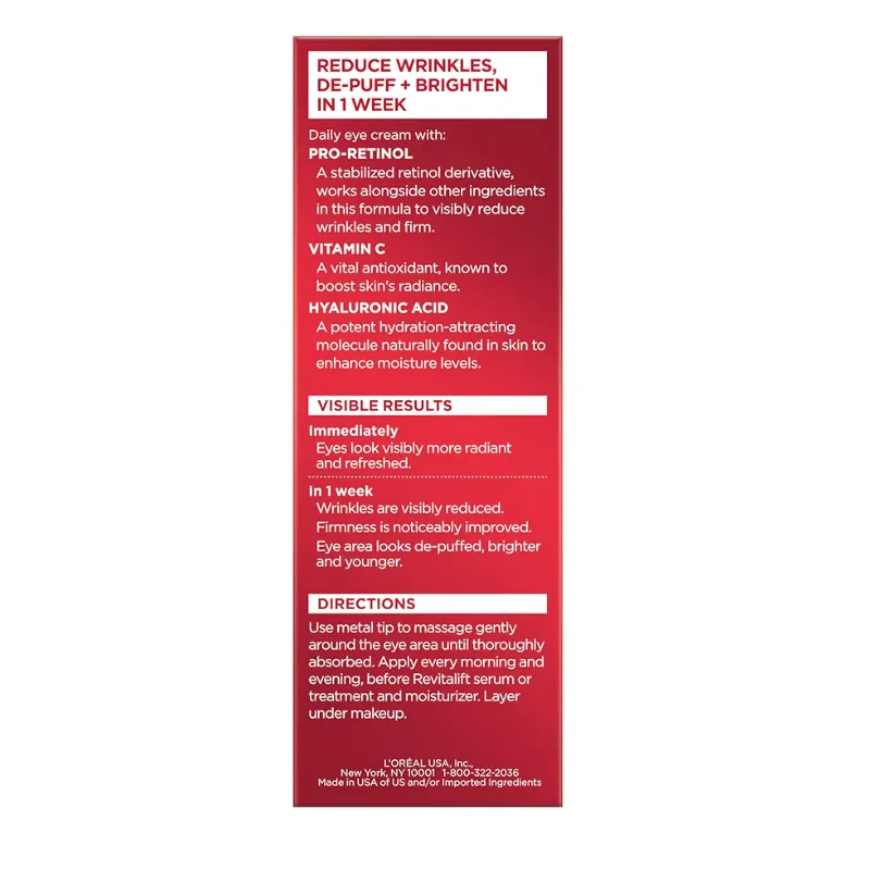 Contorno de Ojos Revitalift L’Oréal Paris
