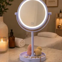 Espejo LED con Base Organizadora (Joyero)