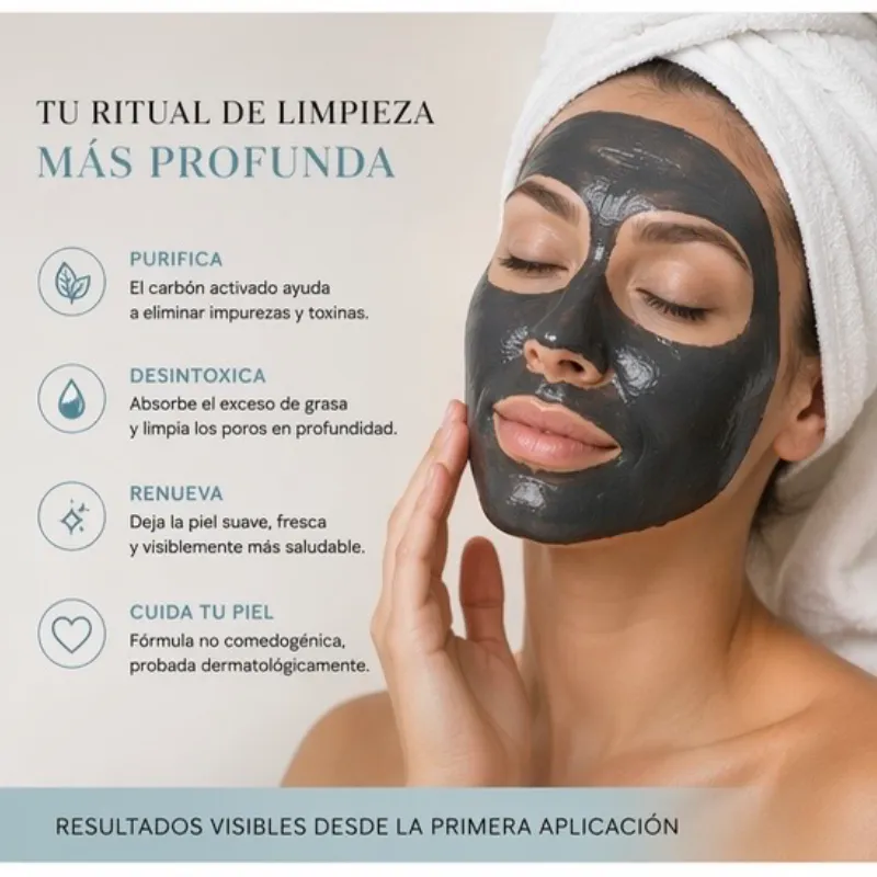 Mascarilla Facial Purificante de Carbón Clearproof