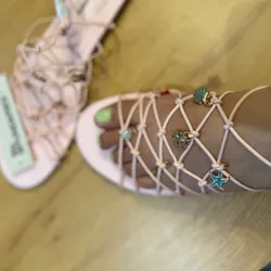 Sandalias estilo resort en tono rosa pastel🩷
